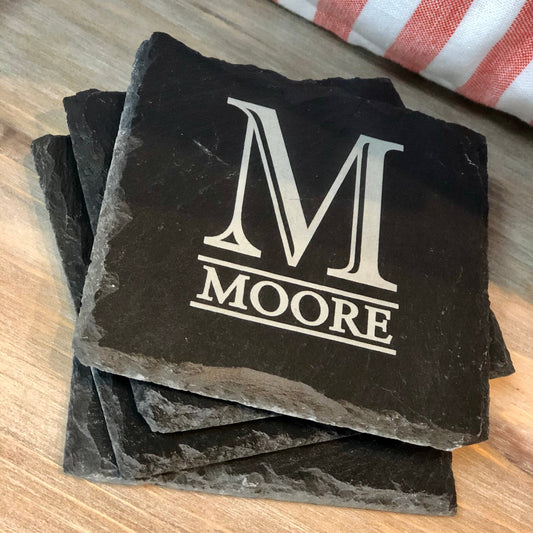 Personalized slate coasters